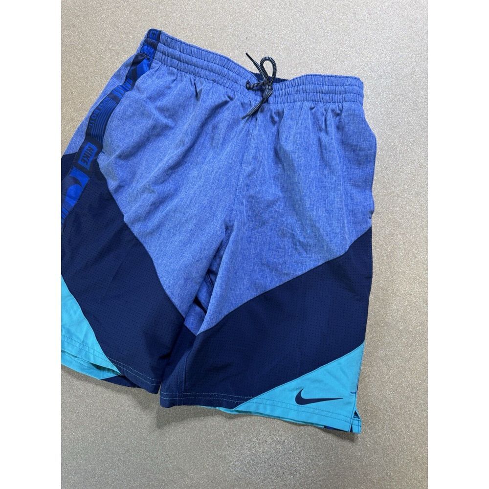 New Nike Swim Men's JDI Swoosh 9" Blue Swim Shorts Size M $67